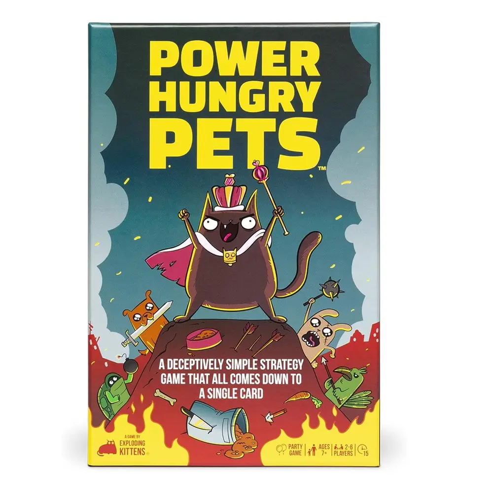 Exploding Kittens: Thirsty Pets Strategy Card Game Box, Themed Card Game, Party Card Game, Family Card Games, Fun Family Board Game Night Adventure, 2-6 Players, 21 Cards & 7 Markers