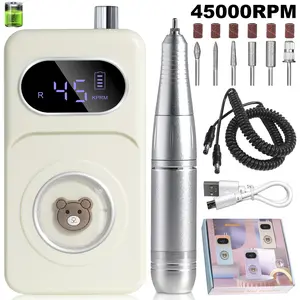 Limegirl Professional Nail Drill 45000 RPM PortableCordless Efile with Bits Kit For Acrylic Nails Gel PolishingRemoving Rechargeable Electric Nail File Machine for Manicure Pedicure Salon Home