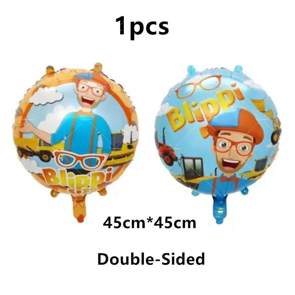 Blippi Balloons Happy Birthday Banner Decorations Party Supplies Backdrop English Teacher Cake Topper Cup Disposable Tableware Blippi Balloons Happy Birthday Banner Decorations Party Supplies Backdrop English Teacher Cake Topper Cup Disposable Tableware