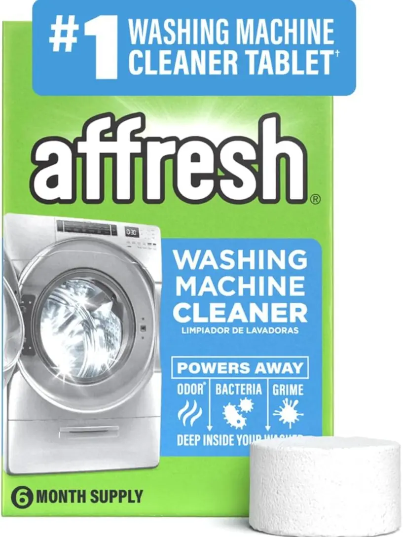 Affresh Washing Machine Cleaner Tablets - 6 Time-Release Tablets, 6-Month Supply, Powers Away Odor-Causing Bacteria & Deep Grime in Pump, Valve & Hoses