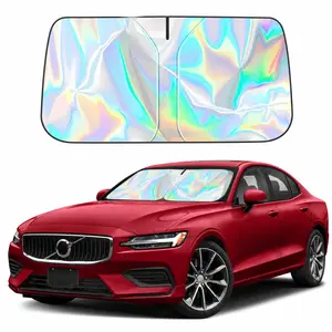 Universal Car Windshield Sun Shade, Foldable Reflective for Windshield & Window Shades with Overlapping Design, Car Interior Accessories (57 inch x 31.5 inch)
