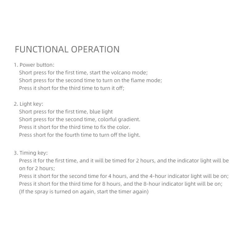 New volcano aromatherapy machine desktop essential oil diffuser double spray flame humidifier home night light ornament wireless remote control hu