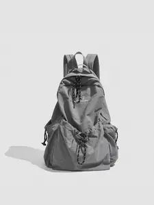 Women's Solid Color Backpack, Lightweight Large Capacity Backpack, Fashionable Backpack for Travel & Hiking & School, Casual Trendy Versatile High-quality Daily Commuting Bag, Fashion Durable Backpack