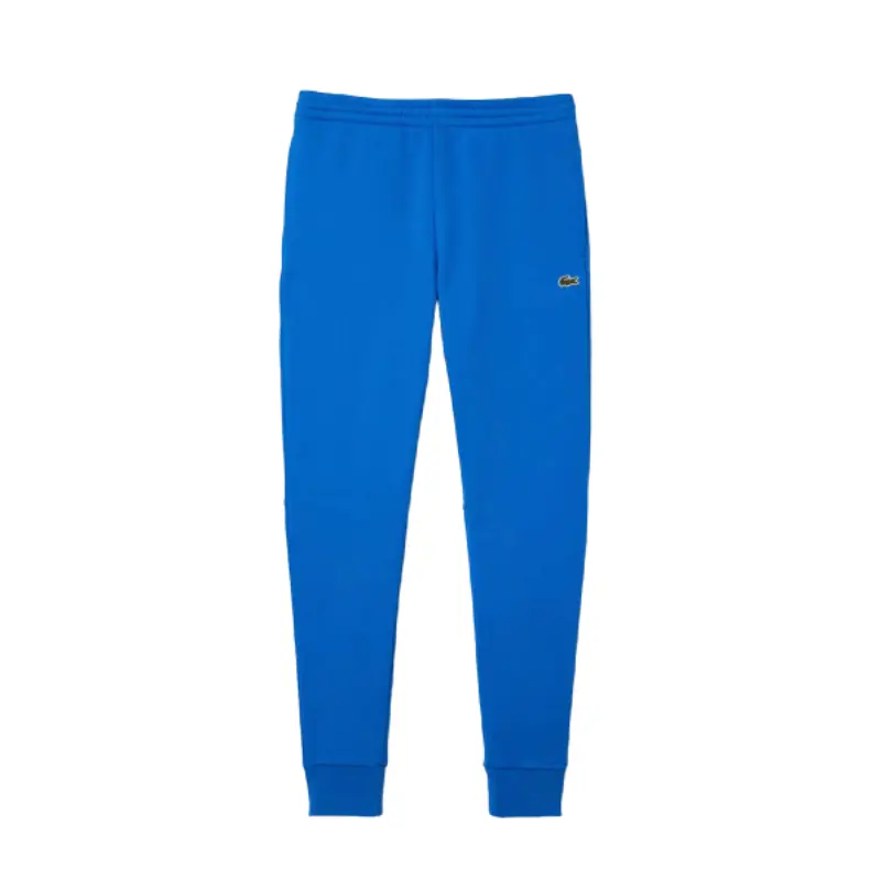 Men's Lacoste Tapered Organic Cotton-Polyester Fleece Sweatpants - Ribbed, Embroidered Athletic Bottoms for Hiking & Outdoor Activities