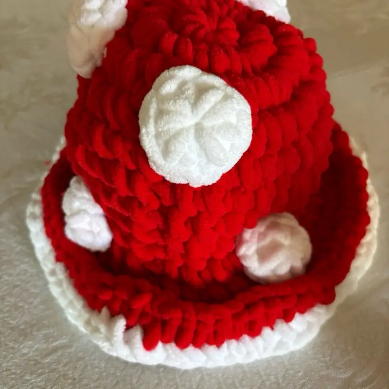 Mushroom knit beanie
