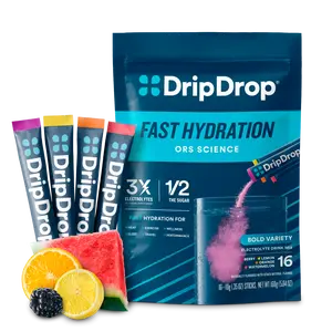 DripDrop Bold Variety Pack Electrolyte Powder, 8 oz sticks, 16 count