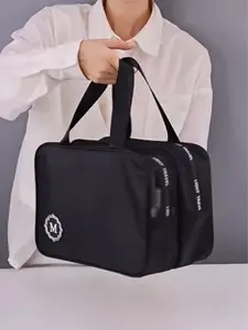 Extra Large Capacity Wet Dry Separation Travel Toiletry Bag, Waterproof Double Layer Makeup Organizer, Minimalist Design for Easy Packing, Travel Cosmetic Bag