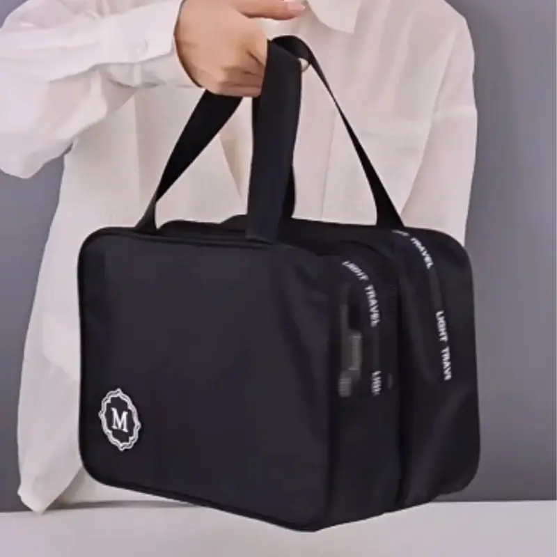 Extra Large Capacity Wet Dry Separation Travel Toiletry Bag, Waterproof Double Layer Makeup Organizer, Makeup Pouch, Minimalist Design for Easy Packing, Travel Cosmetic Bag, Travel Beauty Bag, Makeup Bags