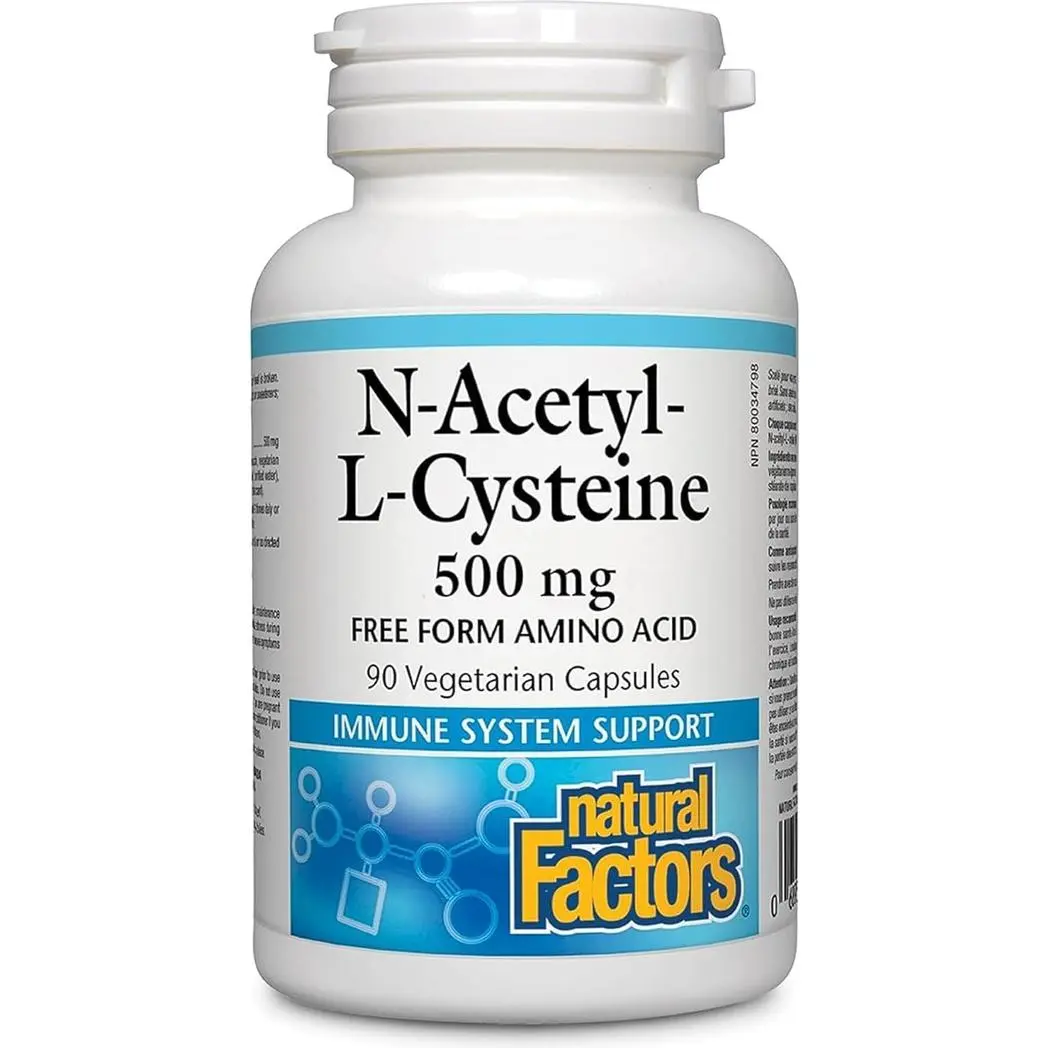 Natural Factors 600mg NAC N-Acetyl-L-Cysteine Amino Acid 60 Vegetarian Capsules