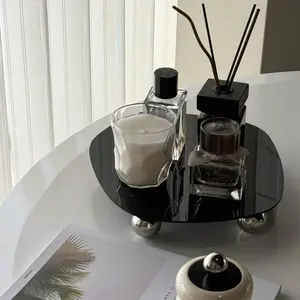 Irregular Acrylic Tray, Aromatherapy Perfume Dish, Jewelry Storage Box Display Plate, Luxury Home Decor Art Supplies