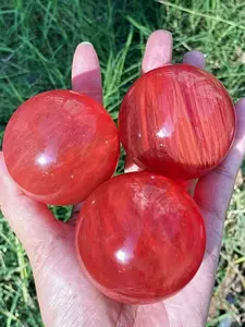 Unique Quartz Ball, Vibrant Crystal Stone, Polished Decorative Stone, Home Ornament, Perfect for Home or Office, Christmas Gift, Meditation Healing, Meditation Aid