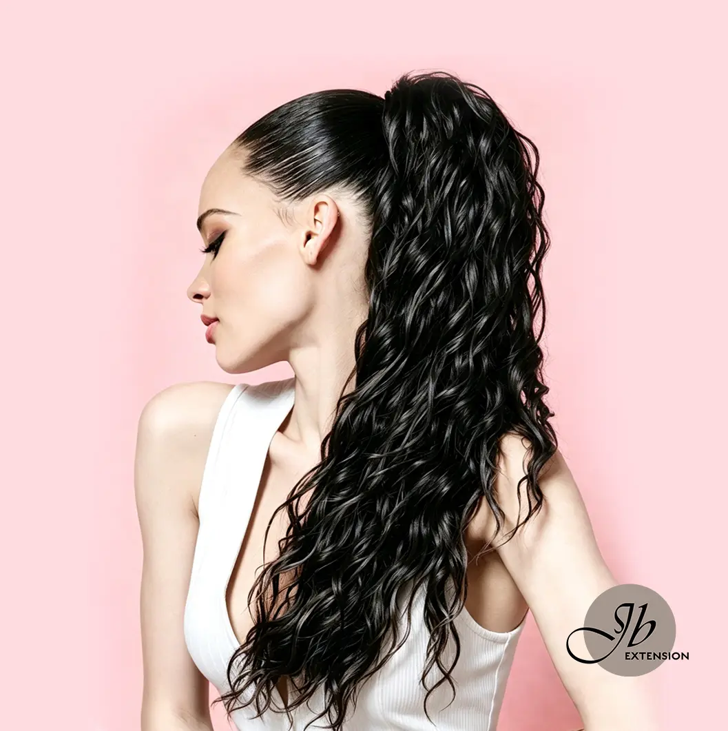 JBEXTENSION 21 Inch Clip Claw  , Wrap in Wave Ponytail Extension for thinning hair WAVE