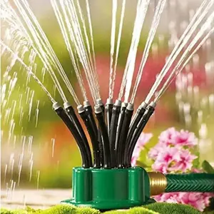 2026 New 360° Rotating Garden Sprinkler Multi-Head Automatic Watering Tool Outdoor Lawn Yard Plant Irrigation Sprayer summervibes