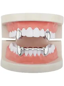 Fashion Hip Hop Teeth Grillz, Fashionable Hippie Goth Teeth Gems, Street Trend Body Jewelry for Men & Women, Party Accessories for Xmas Party Decor