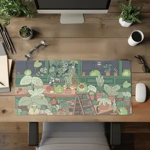 Frog House Mouse Pad Office Computer Desk Mat Mouse Mats Gamer Keyboard Mat Stitched Edge XL Mousepad Cabinet Pc Gaming Accessoy