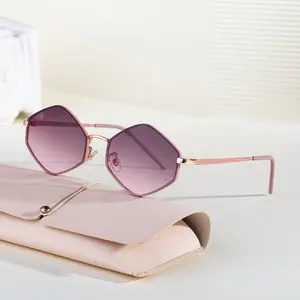 Fashion Hexagon Sunglasses for Women Men Luxury Vintage Punk Polygon Unique Irregular Uv400