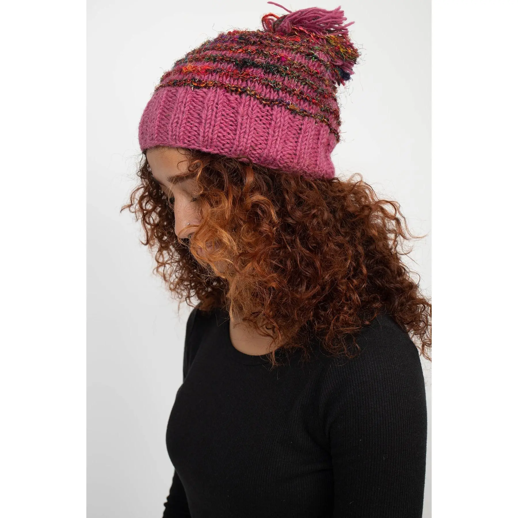 Recycled Silk Pom Beanie Recycled Silk Pom Beanie