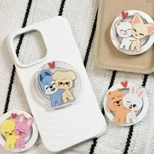 Kpop Character Phone Grip , Cute Idol-Inspired Characters, Secure Grip And Stand, Trendy Phone Accessory And Perfect Gift For Kpop Fans And Collectors