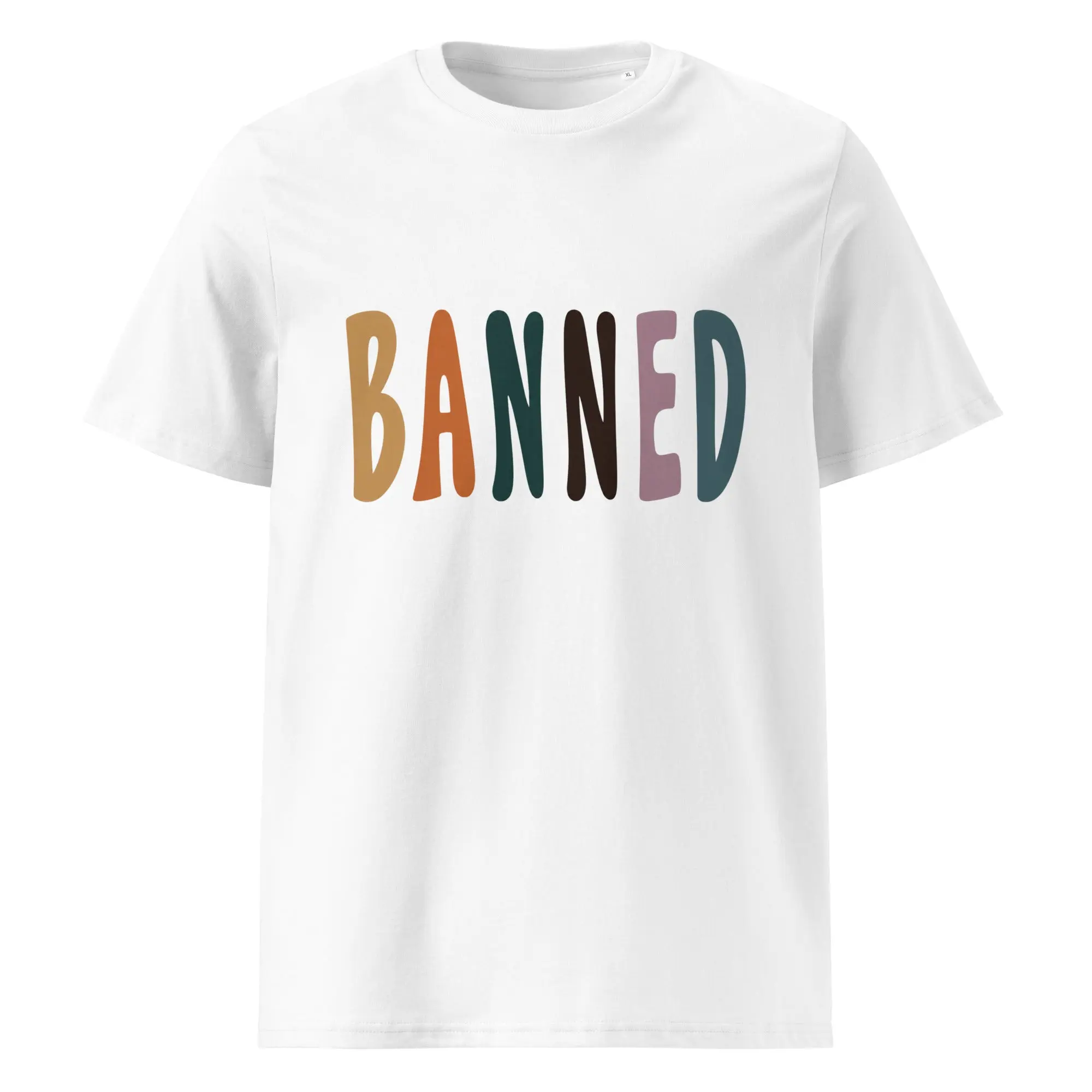 Moodscape Women's Short-Sleeve Organic Cotton "Trouble Maker" Funny Sarcastic Slogan T-Shirt, Round Neck Streetwear Top, Casual Gift for Wife