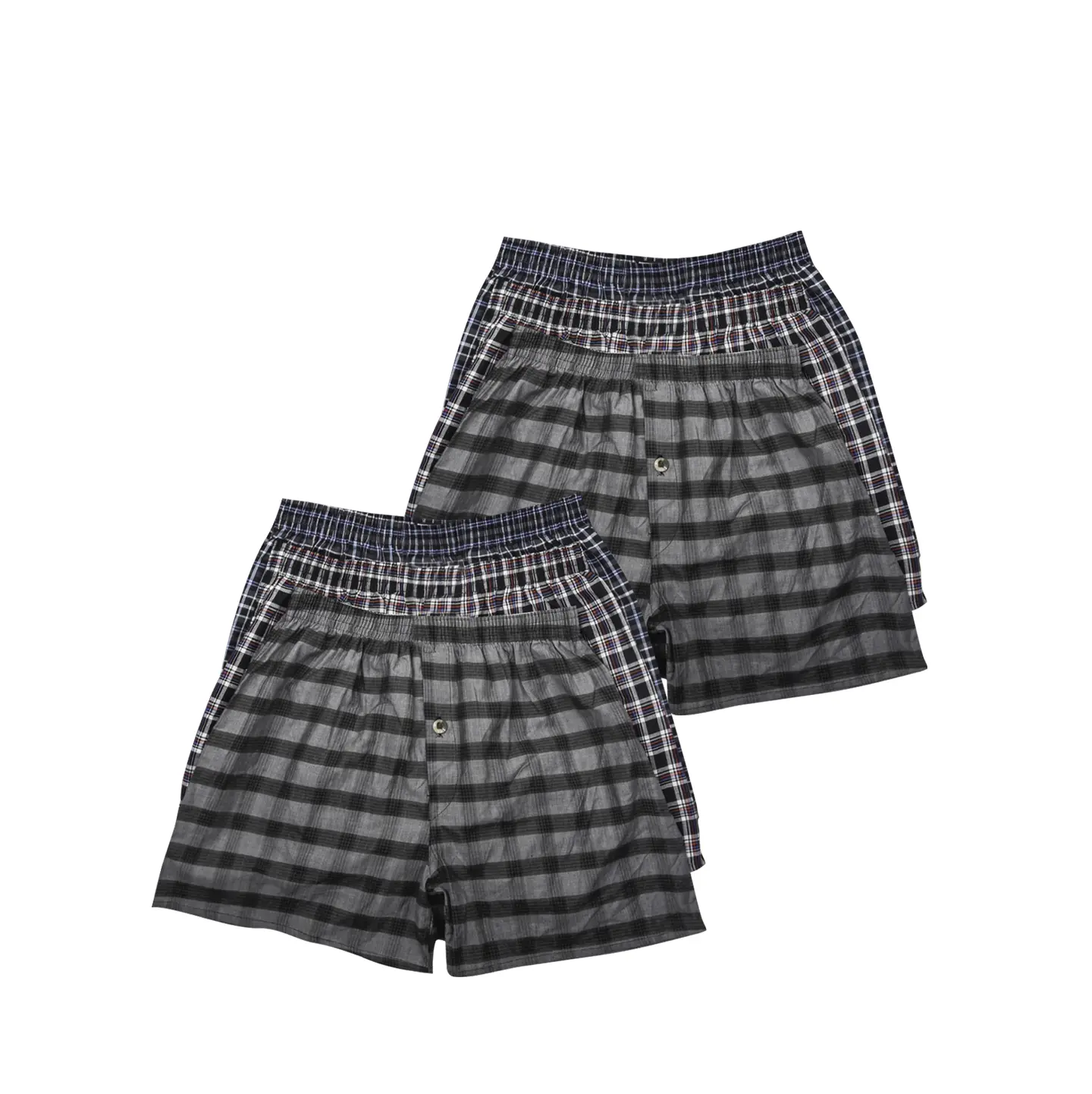 6 Pack Men's Boxer Shorts Random Mixed Color Pack Woven Relaxed Fit Boxers for Men Soft Breathable High quality Underwear with Elastic Waist Menswear