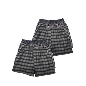 6 Pack Men's Boxer Shorts Random Mixed Color Pack Woven Relaxed Fit Boxers for Men Soft Breathable High quality Underwear with Elastic Waist Menswear