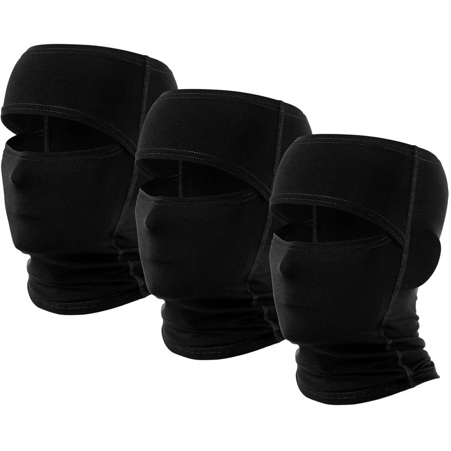 3 Pcs Open Top Balaclava Face Masks Full Face Cover Windproof Moisture Wicking UV Protection Ski Masks