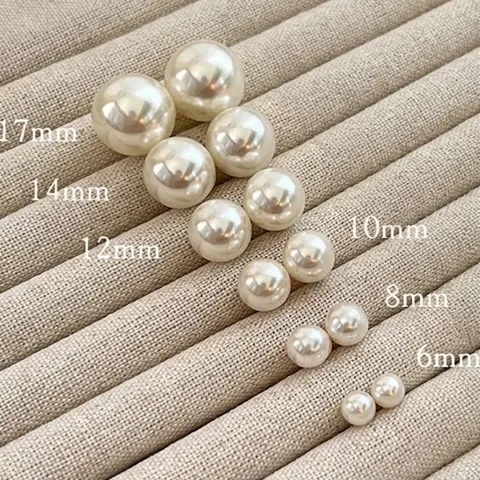 6 Pairs Classic Simple Faux Pearl Stud Earrings, High-Quality Summer Women's Jewelry with Slight Natural Variations, Artificial Pearl Studs