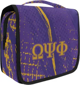 BBGreek - Omega Psi Phi - Toiletry Travel Bag Organizer - Official Vendor - Abstract