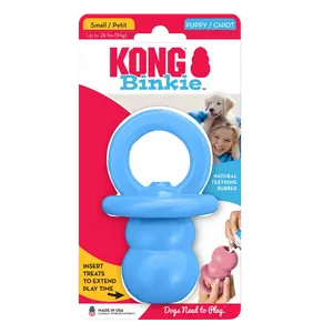 KONG Binkie Puppy Chew Toy – Small, Assorted Colors – Soothing Teething Toy for Puppies