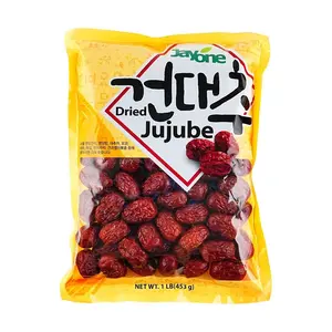 JAYONE Korean Red Dates Jujube 454g - Dried Sweet Fruit for Cooking, Baking, Tea, Porridge & Soups