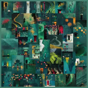 50 Summer Landscape Stickers Set, Sticker Packs, Positive Message Gifts for Scrapbooks, Journals, Laptops, Water Bottles, Cars, Faith-Based Designs