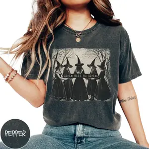 The Vintage Girls Will Be Girls Witch Comfort Colors Shirt, Funny Witch Vintage Shirt, Vintage Halloween Women Shirt, Witchy Vibes Shirt