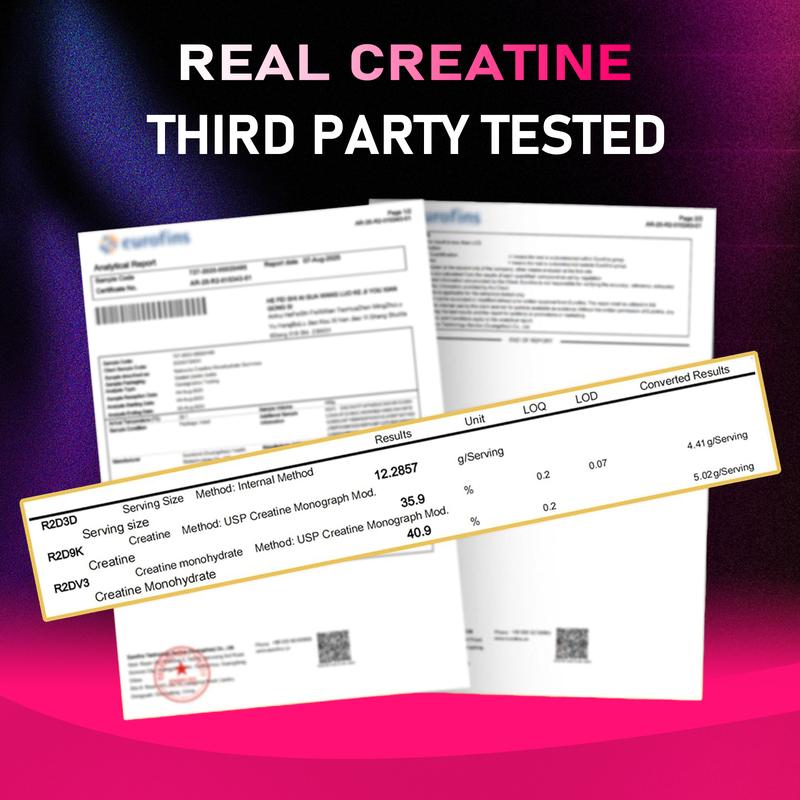 VYHTHY High Potency Creatine Gummies with Collagen, BCAAs, Inositol & L-Glutamine – Strength, Endurance & Recovery Support for Men & Women