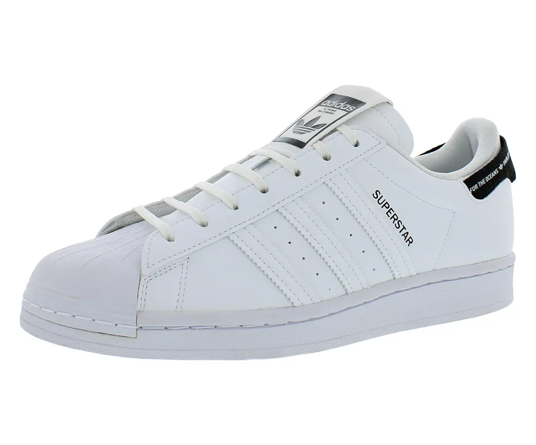 Men's Adidas Superstar Model Leather Low-Top Sneakers - Classic Shell Toe Closed Athletic Footwear for Running, Sports Training, Casual Walking