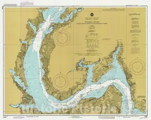 Potomac River - Lower Cedar Point to Mattawoman Creek Nautical Chart 1985