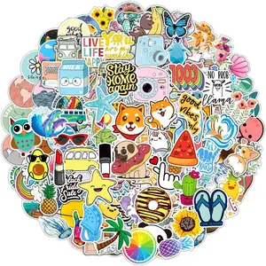 Cute Vinyl Waterproof Laptop Skateboard Stickers, Aesthetic Car Decals Computer Stickers for Adults Teens Kids Girls