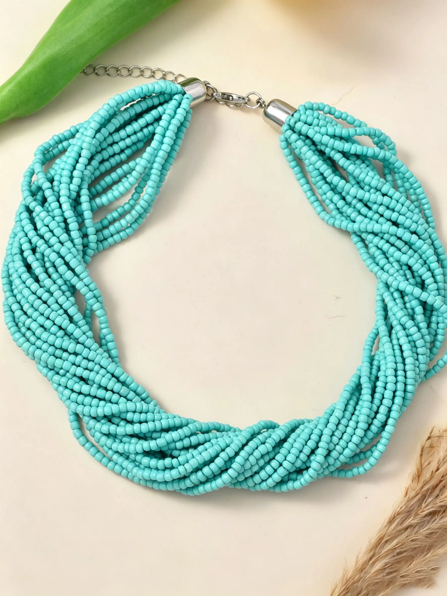Boho Style Multi-Layer Beaded Necklace, Women's Fashion Jewelry, Perfect for Daily Wear and Gifts, Stylish Accessory, Layered Necklaces, Adjustable Beaded Design