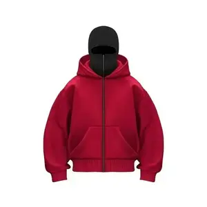 Men's Winter Hoodie with Balaclava Face Mask Zipper Design Sports Jacket for Outdoor Activities Hiking Travel Running Sweatshirt High Performance Activewear Athletic Style Activewear Fitness Clothes Tops