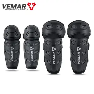 4Pcs/Set VEMAR Motocross Knee & Elbow Pads Motorcycle Protective Gear for Off-Road Racing MTB Dirt Bike Riding Moto Protection