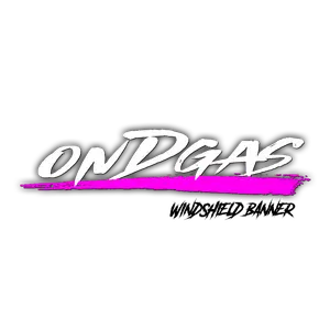 Pink and White ONDGAS WINDSHIELD decal
