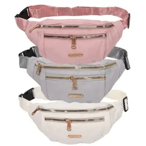 3 Pcs Waterproof Fanny Packs for Women and Men Stylish Ladies Waterproof Belt Crafted Comfortably for Leisure Activities, Temperament all-match waist bag ladies Korean casual Oxford cloth shoulder bag outdoorfun