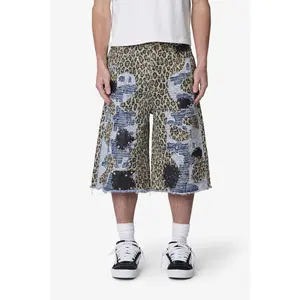 mnml Ultra Baggy Cheetah Boro Shorts - Multi