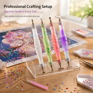 Diamond painting dot drill pen set and simple diamond adhesive tool