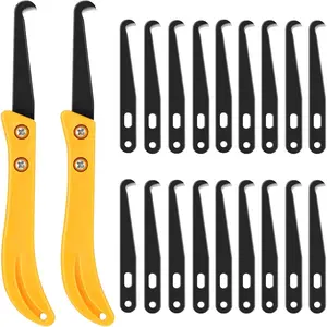 22 Pieces Grout Remover Tool - 2 Grout Saw and 20 Saw Knife, Removal Knife, Edges Caulking Accessories Kit, Caulking Edge Tool