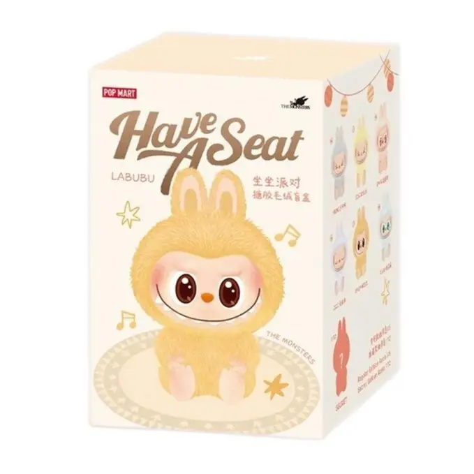 POP MART The Monsters Labubu Seated Series Art Toy Vinyl Figure Blindbag - Whimsical Seated Pose Collectible, Random 1-Piece Pack with Chase Chance