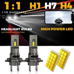 H7 LED Car Light, 80,000 Lumens, 120w, H1/h4 Standard, Can Bus Communication, Front Fog Lamp, Turbo Lighting System, 6500k Color Temperature
