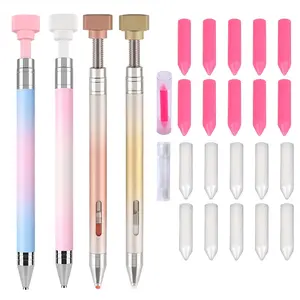 DIY Diamond Painting Pen Set with 10 Clay Blocks, Rotating Bead Picker, Plastic Materials, Quick Diamond Art Accessories