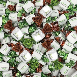 Arcor Chocolate Filled Mints Candy | 2 Pound Bag | Individually Wrapped Chocolate Mint Hard Candy | Old Fashioned Refreshing Treat with Creamy Filling | About 165 Pieces