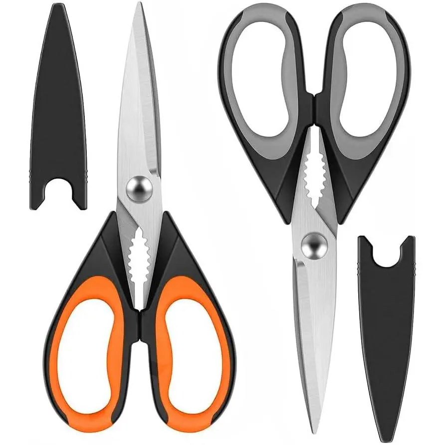 All Purpose Heavy Duty Kitchen Scissors, Stainless Steel Cooking Tools, Multifunctional Food Cutting Shears, Dishwasher Safe Home Daily Cutting Supplies, Assorted Colors
