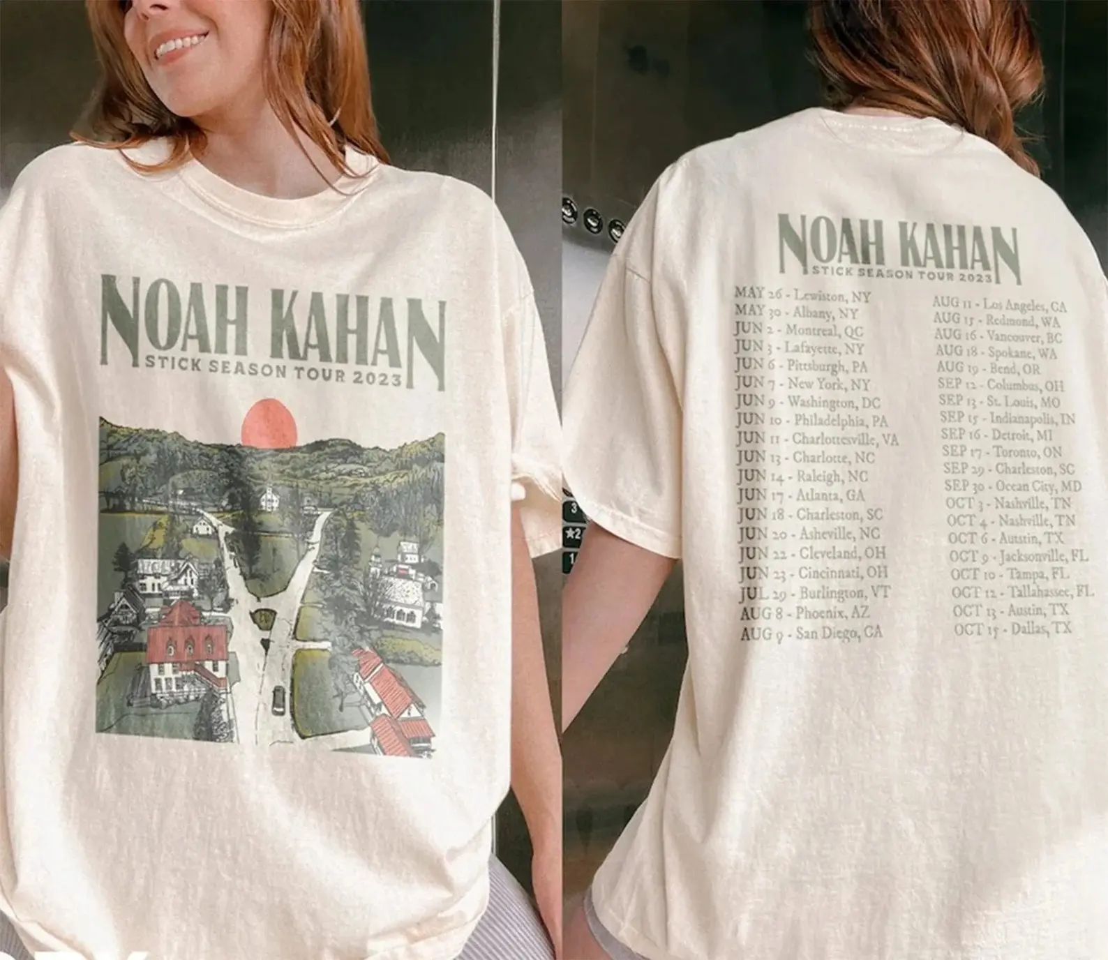 2 Sides Noah Kahan Stick Season Tour 2024 Shirt